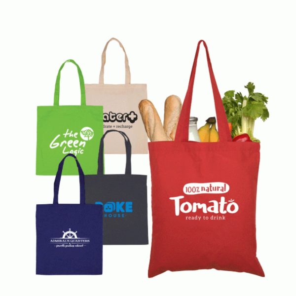 Custom printed eco-friendly cotton tote bag with company logo
