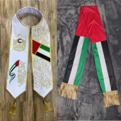 Red UAE National Day scarf