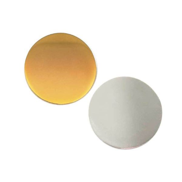 Customized 30mm Gold and Silver Metal and epoxy badge for premium branding solutions