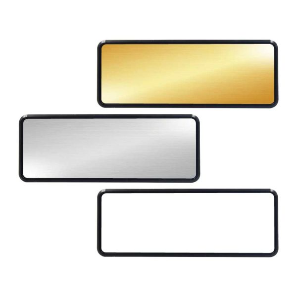Customized Name Tag / Badge Aluminium Sheet with Gold, Silver and White Color