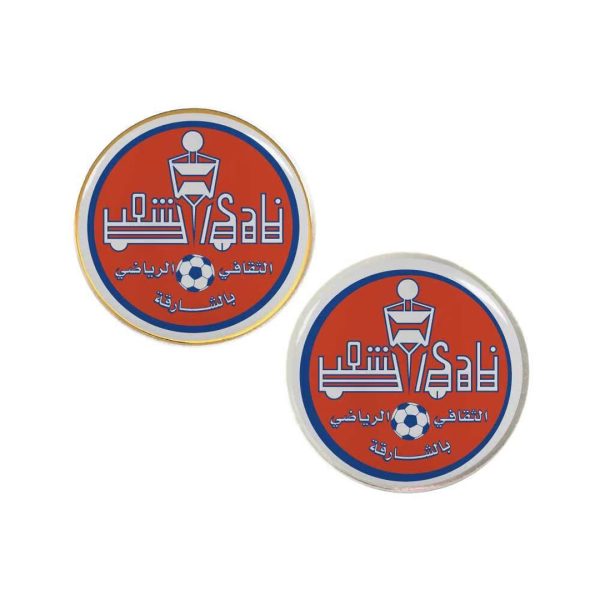 Customized Flat Metal Badge 3cm Dia with epoxy used for premium branding