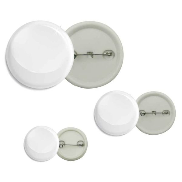 32mm, 44mm and 58mm Personalized Plastic Button Badges for School, Office and Events