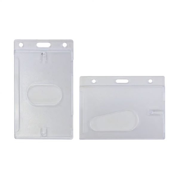Transparent Flexible ID Card Pouch / Holder Verticle and Landscape