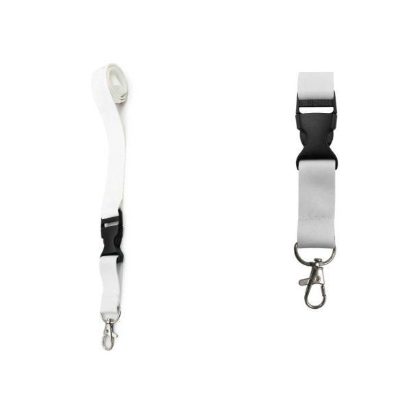 sublimation White Lanyard with Safety Buckle & Trigger Hook