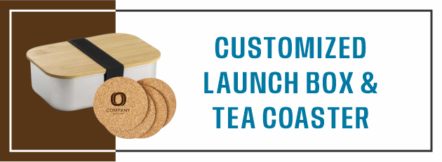 Customised Launch Box & Tea Coaster