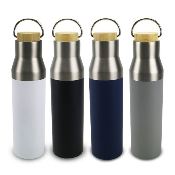 Customize branded ECO FLASKS – 600ml Double Wall Flask with Bamboo Lid, unique promotional gifts UAE