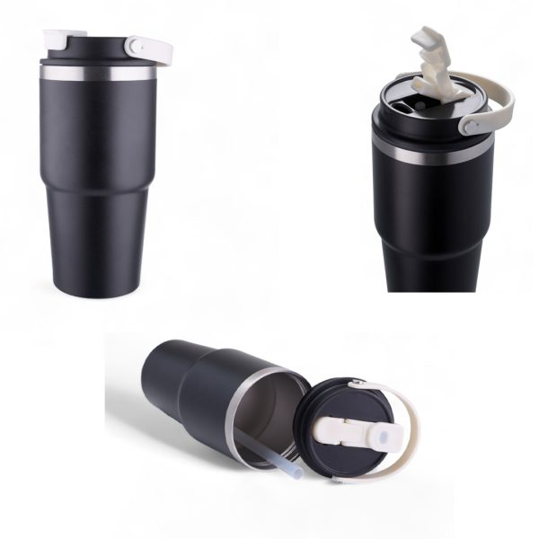 Personalized branded Black Color FlexDrink Pro – 2-in-1 Mug,unique promotional gifts UAE