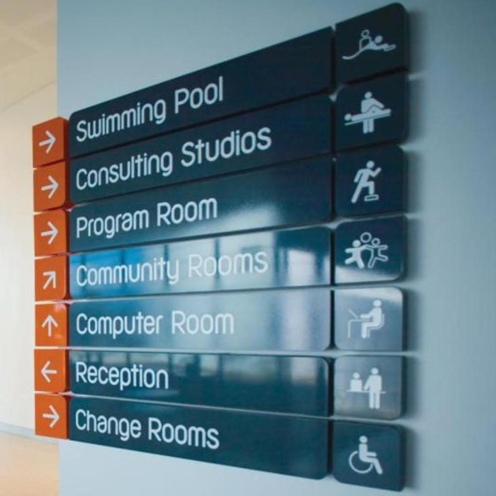 High-quality custom indoor signage for offices, retail stores, and businesses