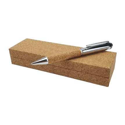 Metal-Pen-with-Cork-Barrel-and-Box