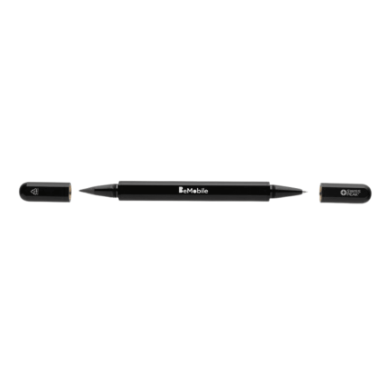 Swiss Peak Storm RCS recycled aluminum dual tip pen in black – eco-friendly corporate gift UAE