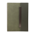 NOTE FLAP premium PU leather notebook with 150 sheets and steel binding – durable professional gift
