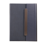 NOTE FLAP premium PU leather notebook with 150 sheets and steel binding – durable professional gift