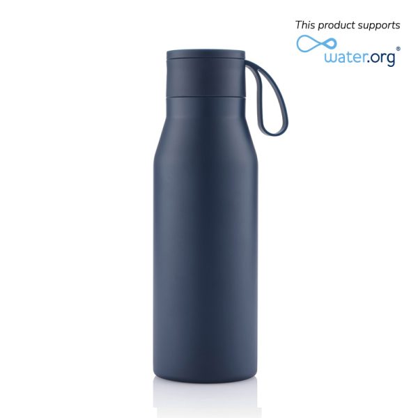 Eco-friendly vacuum bottle — 600 ml, recycled materials, branded option