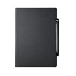NOTECASE A5 recycled PU notebook with 96 sheets, built-in phone stand, and ruler – eco-friendly corporate gift