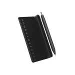 NOTECASE A5 recycled PU notebook with 96 sheets, built-in phone stand, and ruler – eco-friendly corporate gift