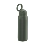 Botella Ultra stainless steel water bottle with integrated MagSafe holder attaching an iPhone, showcasing durable eco-friendly design and wide opening for easy cleaning.