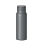 Botella Ultra stainless steel water bottle with integrated MagSafe holder attaching an iPhone, showcasing durable eco-friendly design and wide opening for easy cleaning.