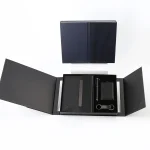 Premium 5-Piece Professional Gift Set including PU notebook, metal pen, card holder, and keychain displayed in an open elegant box, perfect for corporate gifting