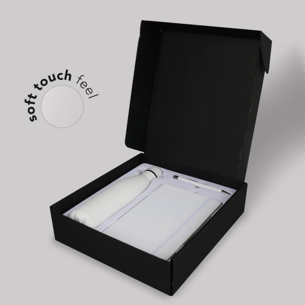 LAUTA branded gift set in matching — bottle, notebook, pen