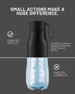 Eco-friendly vacuum bottle — 600 ml, recycled materials, branded option