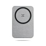 Eco recycled PU 10W MagSafe power bank with card slots and phone stand
