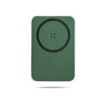 Eco recycled PU 10W MagSafe power bank with card slots and phone stand