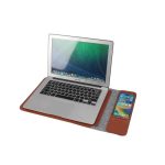 CAMDEN Tan Felt Laptop Sleeve with Magnetic Wireless Charger
