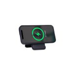 MAG3 Giftology 3-in-1 Magnetic Wireless Charger Card Holder with smartphone, earbuds, and smartwatch charging simultaneously