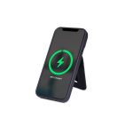 MAG3 Giftology 3-in-1 Magnetic Wireless Charger Card Holder with smartphone, earbuds, and smartwatch charging simultaneously