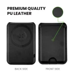 Eco-Friendly Recycled PU Leather 15W Fast Wireless Charger and Card Holder