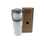 Corporate gift set featuring double wall stainless steel tumblers