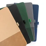 Premium A5 hard cover PU notebook in with customizable metal plate bookmark, ideal for corporate gifting and branding in UAE