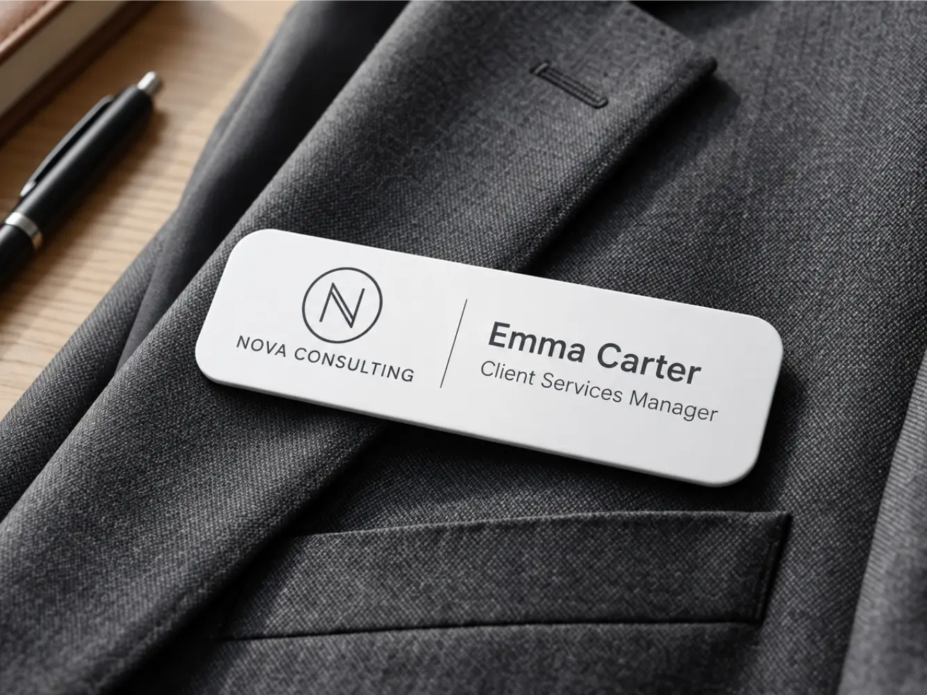 Custom uniform name plates for employees and service teams in UAE