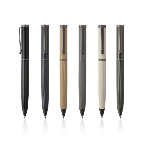 AGENDA PEN PLUS premium stainless steel and copper metal pen with smooth blue ink — corporate gift