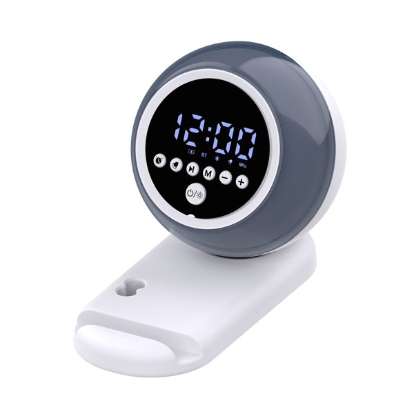 LUNA multifunctional Bluetooth speaker with RGB ambient light, alarm clock and phone stand — corporate gift
