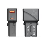 POWER ADAPTOR compact 25W mini travel charger with dual USB-C and USB-A ports — corporate gift