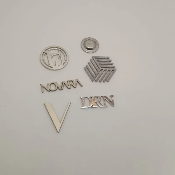 Silver plated magnetic lapel pin for corporate branding in Dubai - UAE