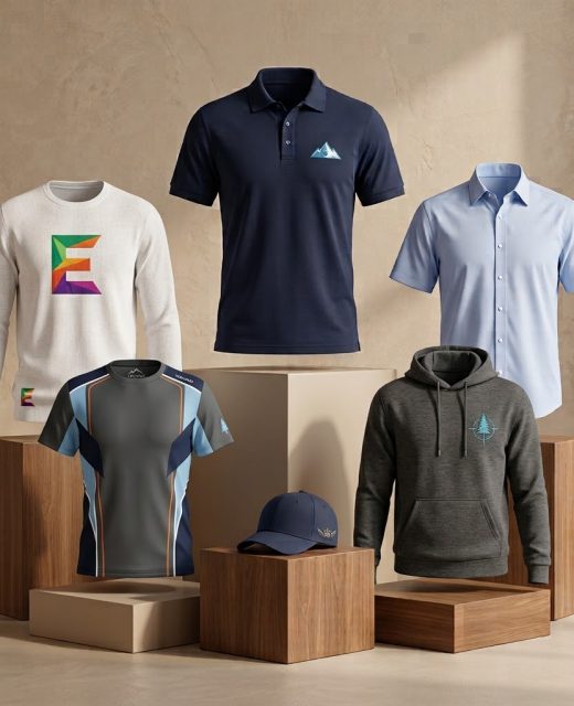 Branded corporate polo shirts, T-shirts, jackets and caps